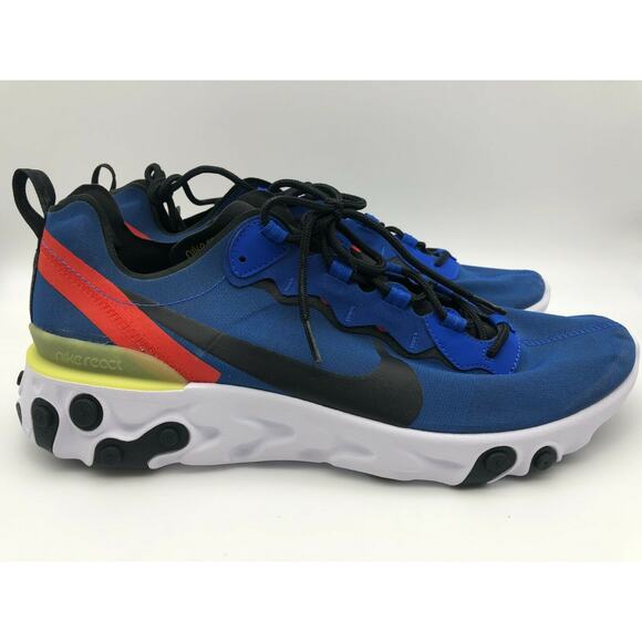 Nike React Element 55 Game Royal Blue Men's Sneakers BQ6166-403 Size 13 NEW - Picture 12 of 16